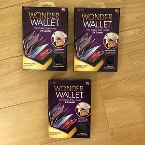 Wonder Wallet As Seen On TV Black Leather NEW